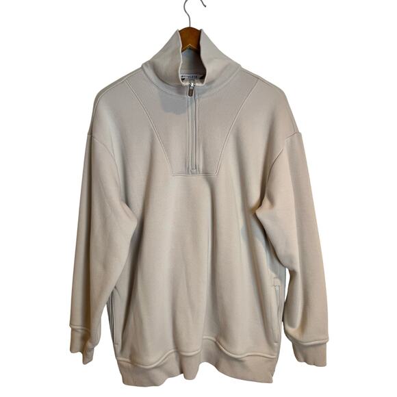 Athleta Retroplush Revive Abalone Half Zip Sweatshirt Large - Picture 5 of 12